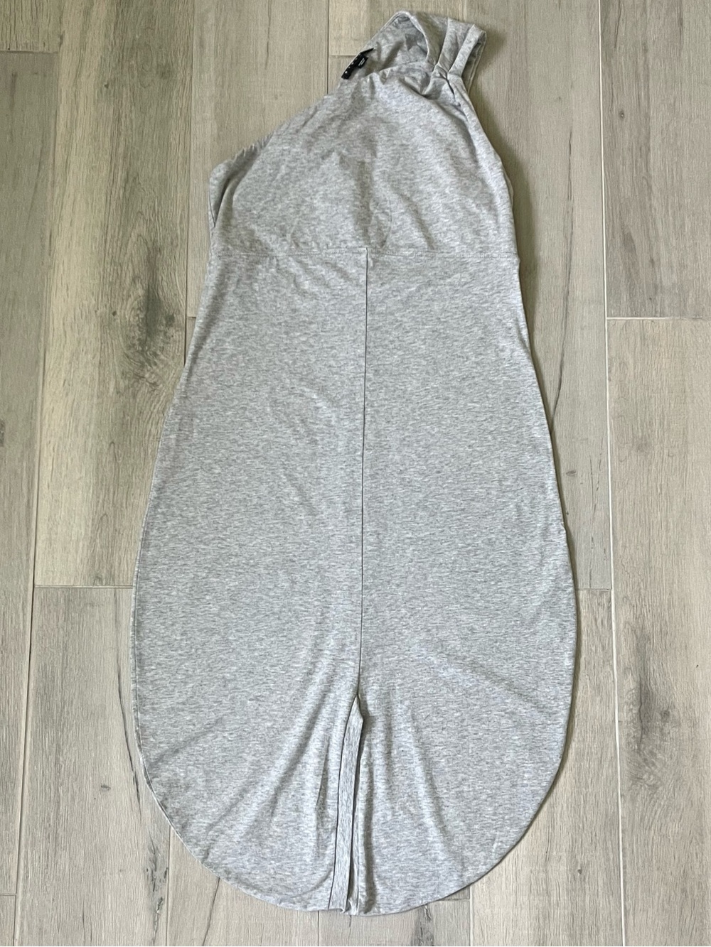 Sisley One Shoulder Midi Dress Gray XS Made in Italy
